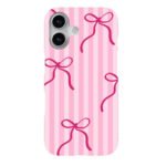 Stripes Pink Bow Case