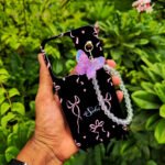 Black Bow Butterfly Charm Case