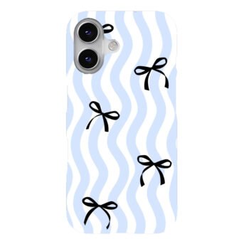 Blue Stripes Bow Case