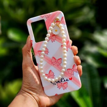 Peach Bow Charm Case